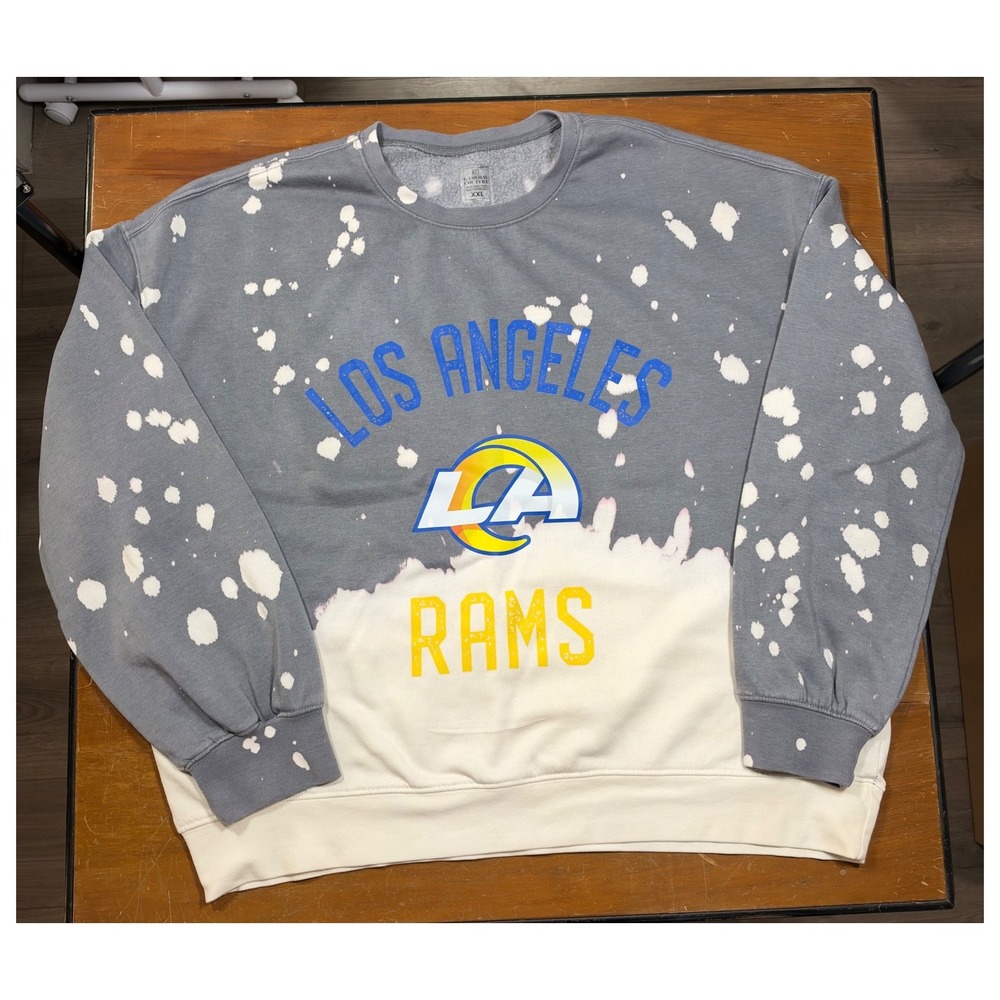 Gameday Couture Los Angeles Rams Sweatshirt Mens XXL Grey Bleach Dye Good 2TW232